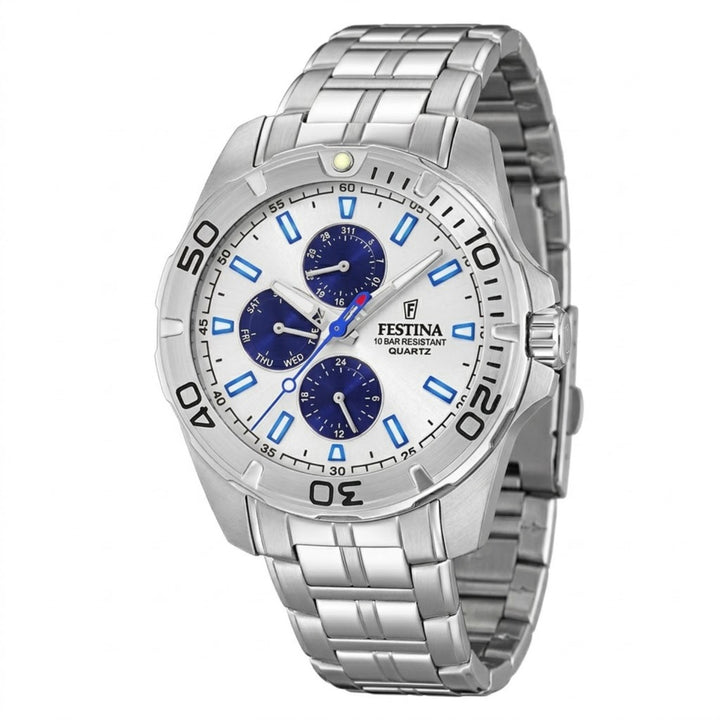 RELOJ ANÁLOGO PARA HOMBRE FESTINA MULTIFUNCTION F20445/1 - PLATEADO