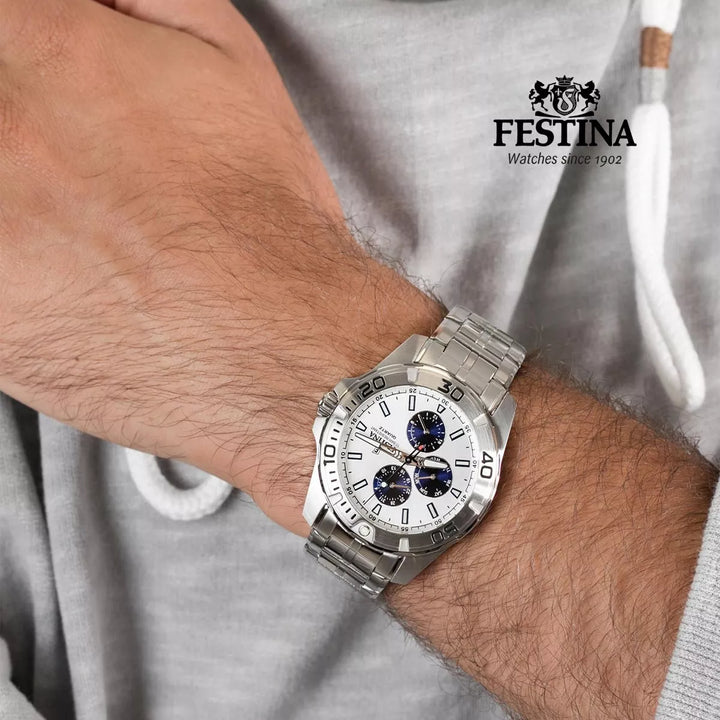 RELOJ PARA HOMBRE FESTINA MULTIFUNCTION F20445/1 - PLATEADO