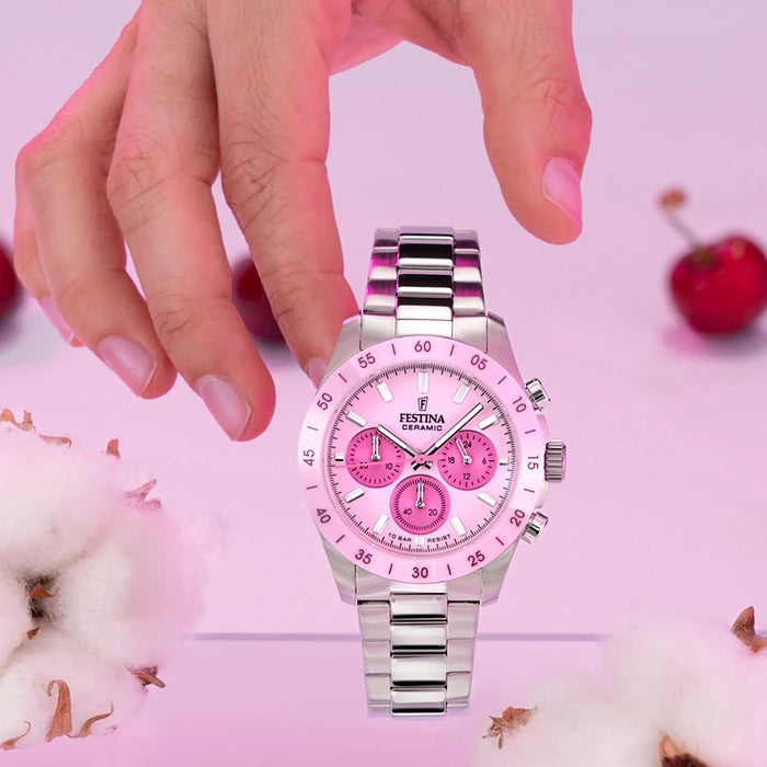 RELOJ PARA MUJER FESTINA CERAMIC F20693/2 - PLATEADO