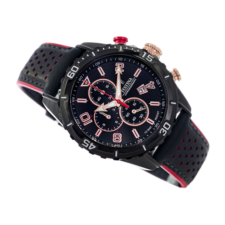 RELOJ EN CUERO PARA HOMBRE FESTINA TIMELESS CHRONO F20519/4 - NEGRO