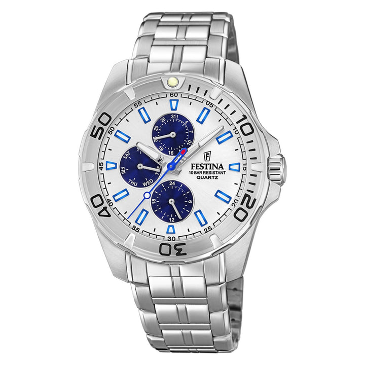 RELOJ ANÁLOGO PARA HOMBRE FESTINA MULTIFUNCTION F20445/1 - PLATEADO
