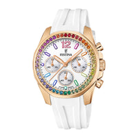 RELOJ ANÁLOGO PARA MUJER FESTINA RAINBOW F20611/2 - BLANCO
