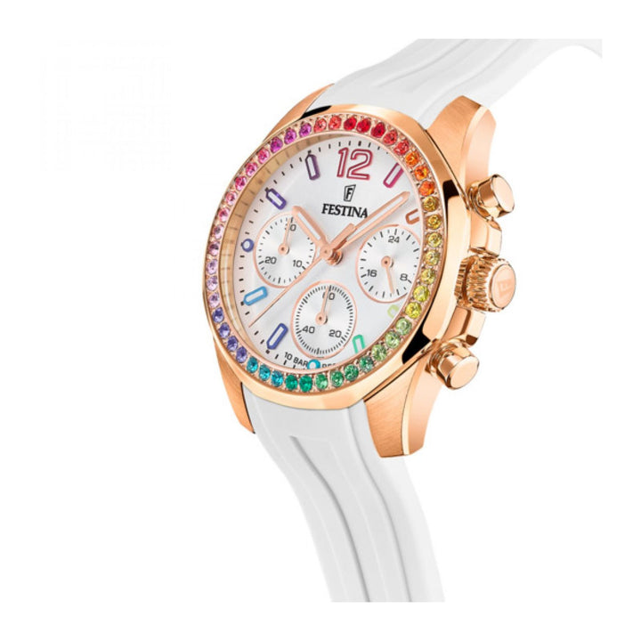 RELOJ ANÁLOGO PARA MUJER FESTINA RAINBOW F20611/2 - BLANCO