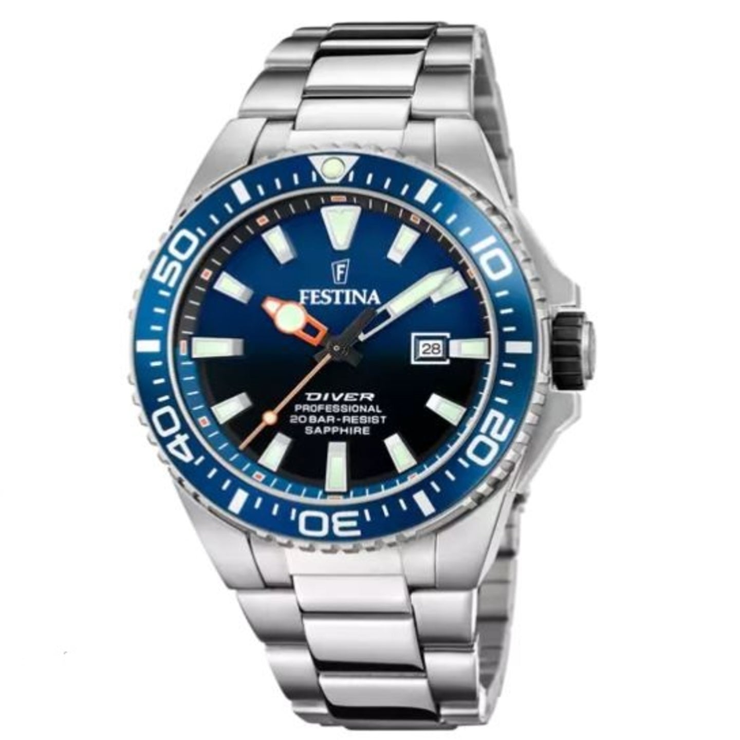 RELOJ ANÁLOGO PARA HOMBRE FESTINA AZUL F20663/1 - PLATEADO