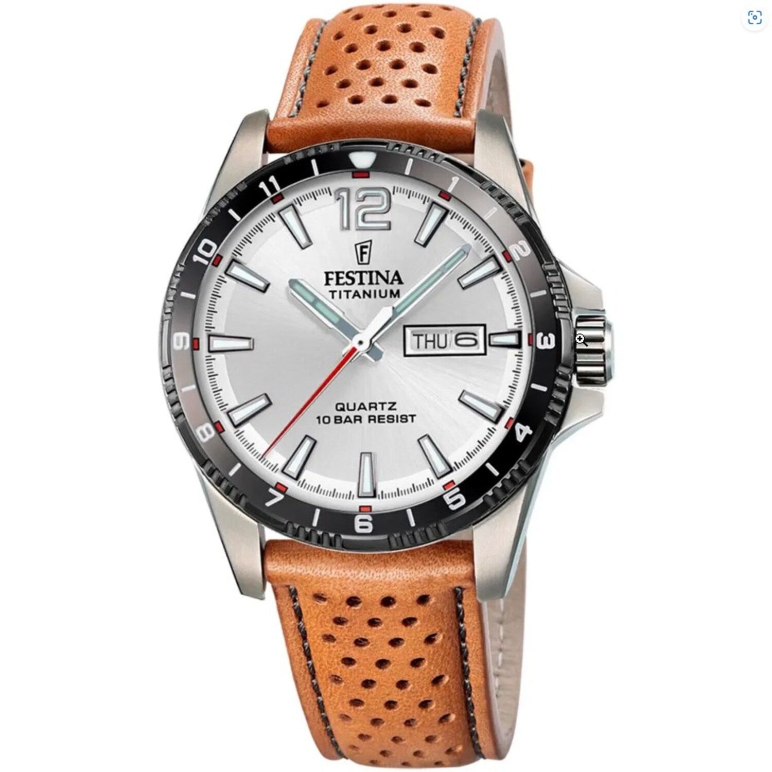 RELOJ ANÁLOGO PARA HOMBRE FESTINA CALENDARIO TITANIUM F20699/1 - CAFÉ