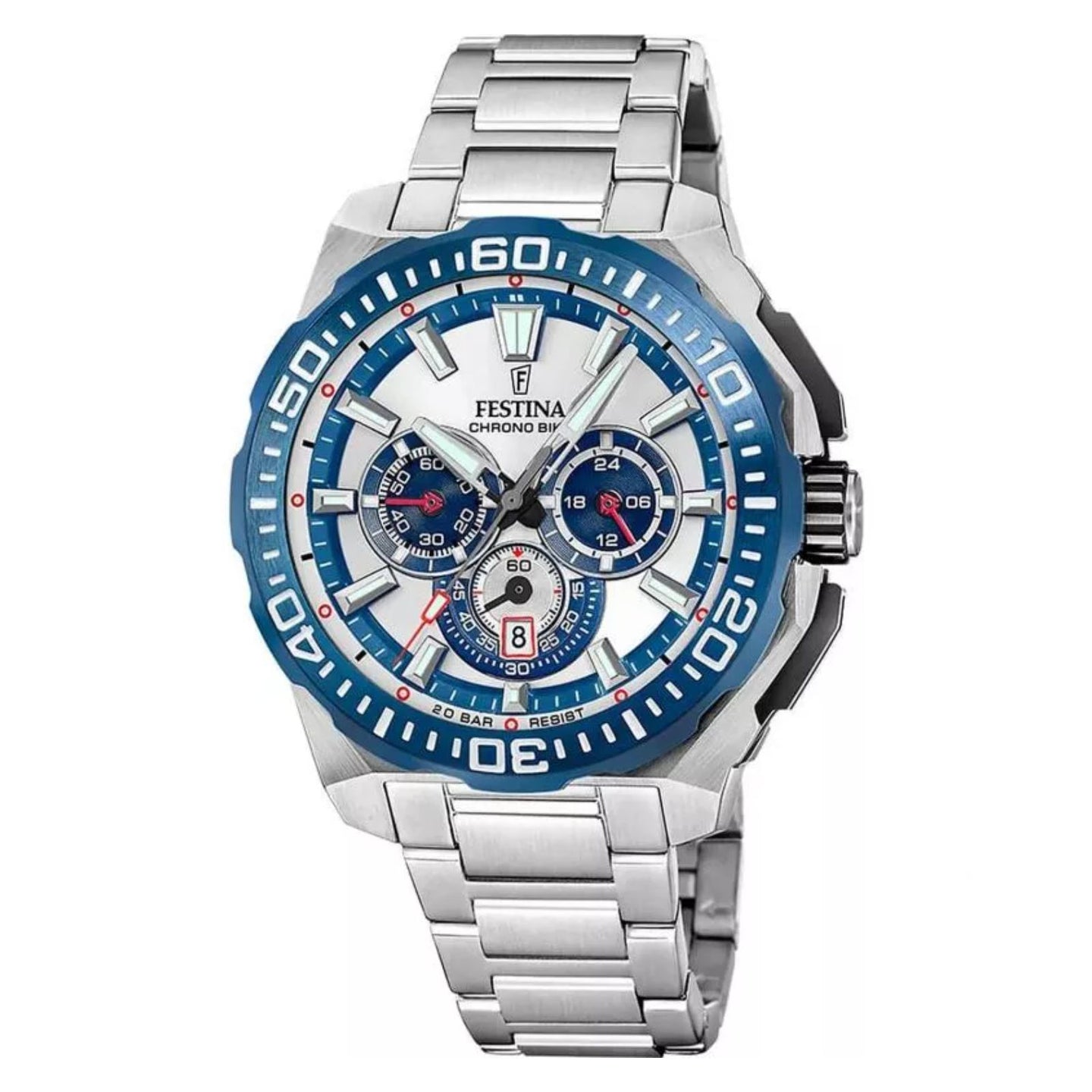 RELOJ ANÁLOGO PARA HOMBRE FESTINA CHRONO BIKE F20724/1 - PLATEADO