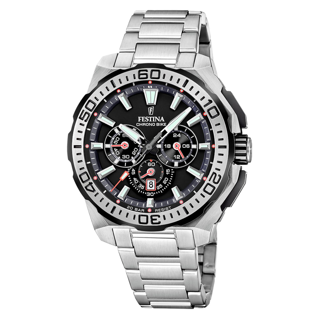 RELOJ ANÁLOGO PARA HOMBRE FESTINA CHRONO BIKE F20724/7 - PLATEADO
