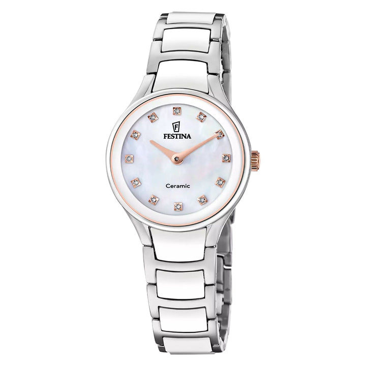 RELOJ ANÁLOGO PARA MUJER FESTINA CERAMIC F20752/8 - PLATEADO