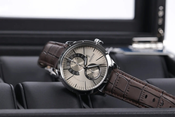RELOJ EN CUERO PARA HOMBRE FESTINA RETRO F16573/9 - MARRÓN