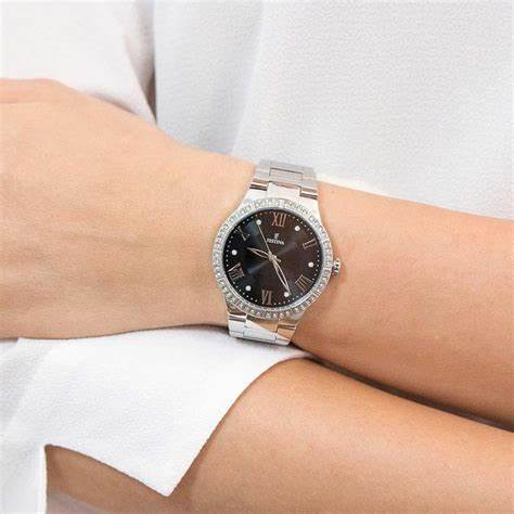 RELOJ CON DIAMANTES PARA MUJER FESTINA BOYFRIEND F16719/2 - PLATEADO