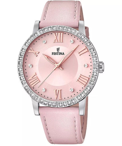 RELOJ EN CUERO PARA MUJER FESTINA BOYFRIEND F20412/2 - ROSA