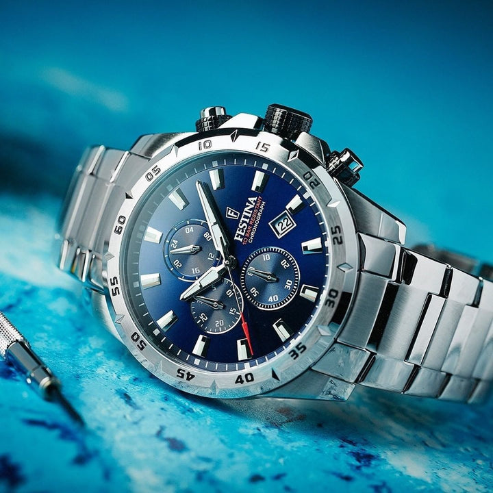 RELOJ CALENDARIO PARA HOMBRE FESTINA TIMELESS CHRONOGRAPH F20463/2 - PLATEADO