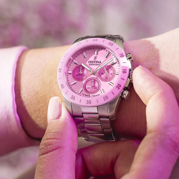 RELOJ PARA MUJER FESTINA CERAMIC F20693/2 - PLATEADO
