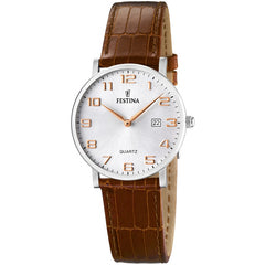 Cargar imagen en el visor de la galería, RELOJ EN CUERO PARA MUJER FESTINA CLASSIC LEATHER F16477/2 - MARRÓN
