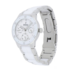 Cargar imagen en el visor de la galería, RELOJ CLASICO PARA MUJER FESTINA CERAMIC F16530/1 - PLATEADO
