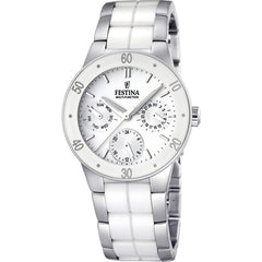 Cargar imagen en el visor de la galería, RELOJ CLASICO PARA MUJER FESTINA CERAMIC F16530/1 - PLATEADO
