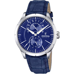 Cargar imagen en el visor de la galería, RELOJ EN CUERO PARA HOMBRE FESTINA RETRO F16573/7 - AZUL
