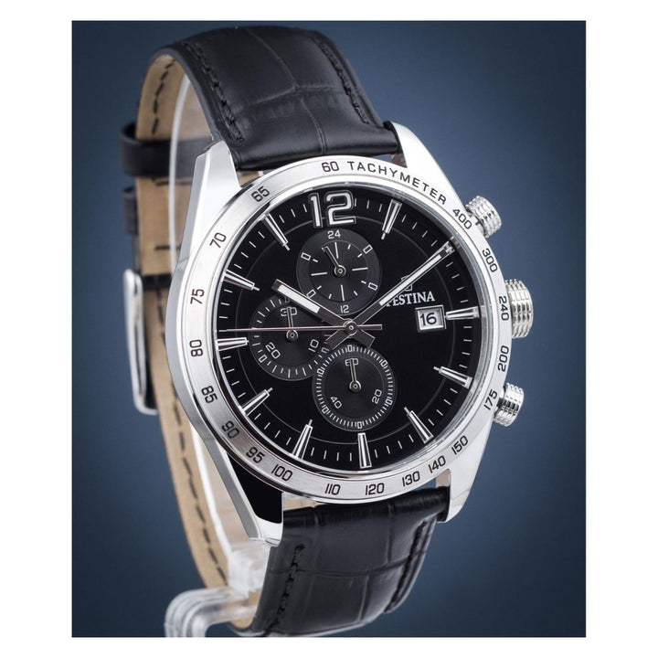RELOJ EN CUERO PARA HOMBRE FESTINA TIMELESS CHRONO F16760/4 - NEGRO