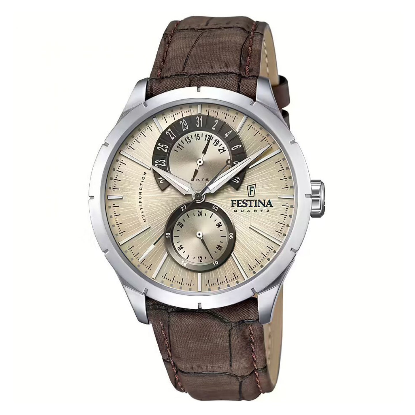 RELOJ EN CUERO PARA HOMBRE FESTINA RETRO F16573/9 - MARRÓN