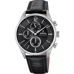 Cargar imagen en el visor de la galería, RELOJ EN CUERO PARA HOMBRE FESTINA TIMELESS CHRONO F20286/4 - NEGRO
