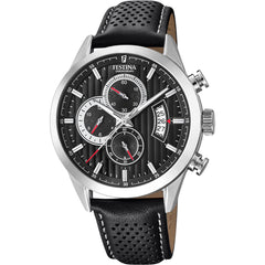 Cargar imagen en el visor de la galería, RELOJ EN CUERO PARA HOMBRE FESTINA TIMELESS CHRONO F20271/6 - PLATEADO
