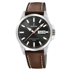 Cargar imagen en el visor de la galería, RELOJ EN CUERO PARA HOMBRE FESTINA CLASSIC METAL F20358/2 - MARRÓN
