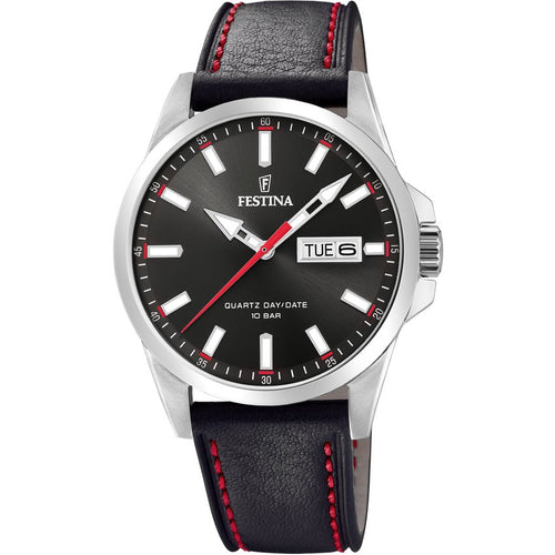 RELOJ EN CUERO PARA HOMBRE FESTINA CLASSIC METAL F20358/4 - PLATEADO