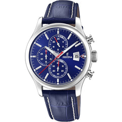 Cargar imagen en el visor de la galería, RELOJ EN CUERO PARA HOMBRE FESTINA TIMELESS CHRONO F20375/2 - AZUL
