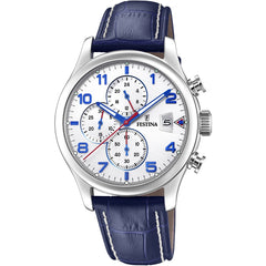 Cargar imagen en el visor de la galería, RELOJ EN CUERO PARA HOMBRE FESTINA TIMELESS CHRONO F20375/4 - AZUL
