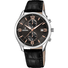 Cargar imagen en el visor de la galería, RELOJ EN CUERO PARA HOMBRE FESTINA TIMELESS CHRONO F6855/7 - NEGRO
