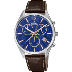 Cargar imagen en el visor de la galería, RELOJ EN CUERO PARA HOMBRE FESTINA TIMELESS CHRONO F6860/6 - MARRÓN
