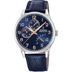 Cargar imagen en el visor de la galería, RELOJ EN CUERO PARA HOMBRE FESTINA MULTIFUNCTION F20278/B - AZUL
