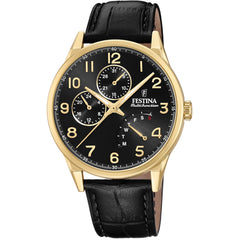 Cargar imagen en el visor de la galería, RELOJ EN CUERO PARA HOMBRE FESTINA MULTIFUNCTION F20279/C - DORADO
