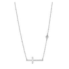 Cargar imagen en el visor de la galería, COLLAR CRUZ LOTUS SILVER TRENDY LP1918-1/1 PLATA, MUJER
