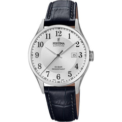Cargar imagen en el visor de la galería, RELOJ EN CUERO PARA HOMBRE FESTINA SWISS MADE F20007/1 - NEGRO
