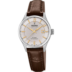 Cargar imagen en el visor de la galería, RELOJ EN CUERO PARA MUJER FESTINA SWISS MADE F20009/2 - MARRÓN
