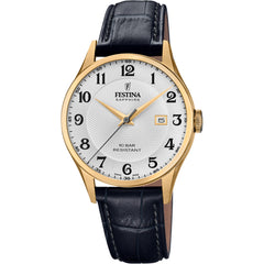 Cargar imagen en el visor de la galería, RELOJ EN CUERO PARA HOMBRE FESTINA SWISS MADE F20010/1 - NEGRO
