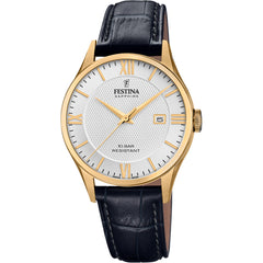 Cargar imagen en el visor de la galería, RELOJ EN CUERO PARA HOMBRE FESTINA SWISS MADE F20010/2 - NEGRO
