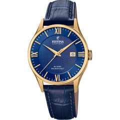 Cargar imagen en el visor de la galería, RELOJ EN CUERO PARA HOMBRE FESTINA SWISS MADE F20010/3 - AZUL
