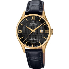 Cargar imagen en el visor de la galería, RELOJ EN CUERO PARA HOMBRE FESTINA SWISS MADE F20010/4 - NEGRO
