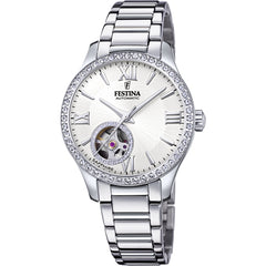 Cargar imagen en el visor de la galería, RELOJ ELEGANTE PARA MUJER FESTINA AUTOMATIC F20485/1 - PLATEADO
