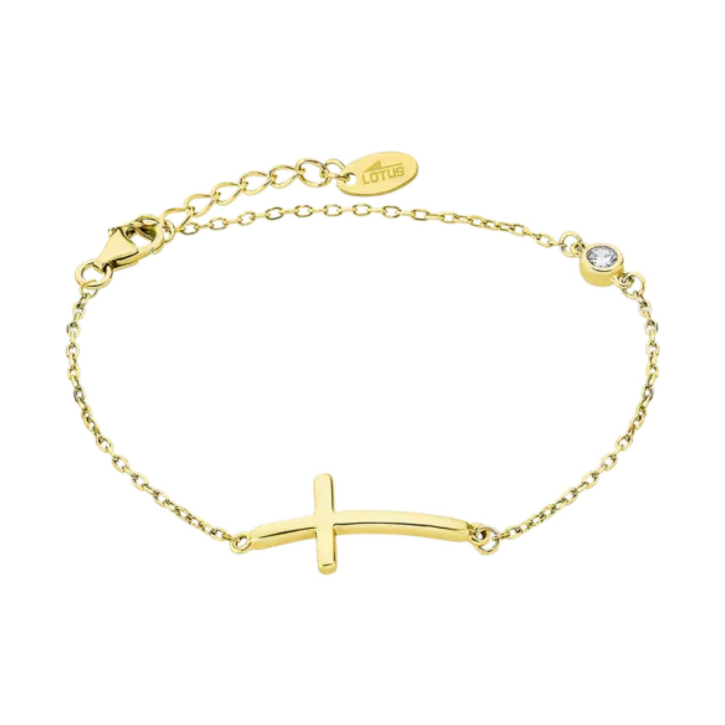 PULSERA CRUZ LOTUS SILVER TRENDY LP1918-2/2 PLATA, MUJER