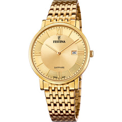 Cargar imagen en el visor de la galería, RELOJ CLASICO PARA HOMBRE FESTINA SWISS MADE F20020/2 - DORADO
