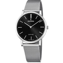 Cargar imagen en el visor de la galería, RELOJ EN CUERO PARA HOMBRE FESTINA SWISS MADE F20014/3 - PLATEADO

