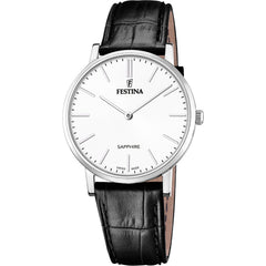 Cargar imagen en el visor de la galería, RELOJ EN CUERO PARA HOMBRE FESTINA SWISS MADE F20012/1 - NEGRO
