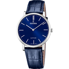 Cargar imagen en el visor de la galería, RELOJ EN CUERO PARA HOMBRE FESTINA SWISS MADE F20012/3 - AZUL
