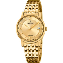 Cargar imagen en el visor de la galería, RELOJ CLASICO PARA MUJER FESTINA SWISS MADE F20021/2 - DORADO
