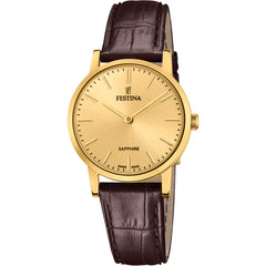 Cargar imagen en el visor de la galería, RELOJ EN CUERO PARA MUJER FESTINA SWISS MADE F20017/2 - MARRÓN
