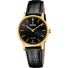 Cargar imagen en el visor de la galería, RELOJ EN CUERO PARA MUJER FESTINA SWISS MADE F20017/3 - NEGRO
