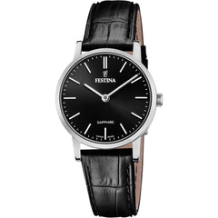 Cargar imagen en el visor de la galería, RELOJ EN CUERO PARA MUJER FESTINA SWISS MADE F20013/4 - NEGRO

